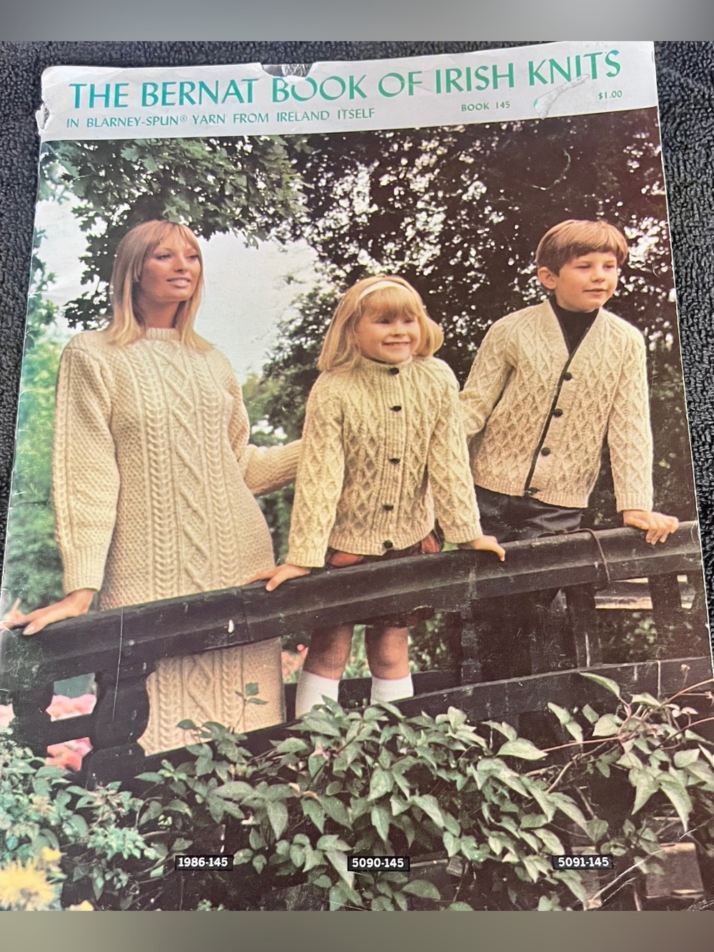Vintage 1967 Bernat Book of Irish Knits, Book 145: Incl. Aran Fisherman Sweater